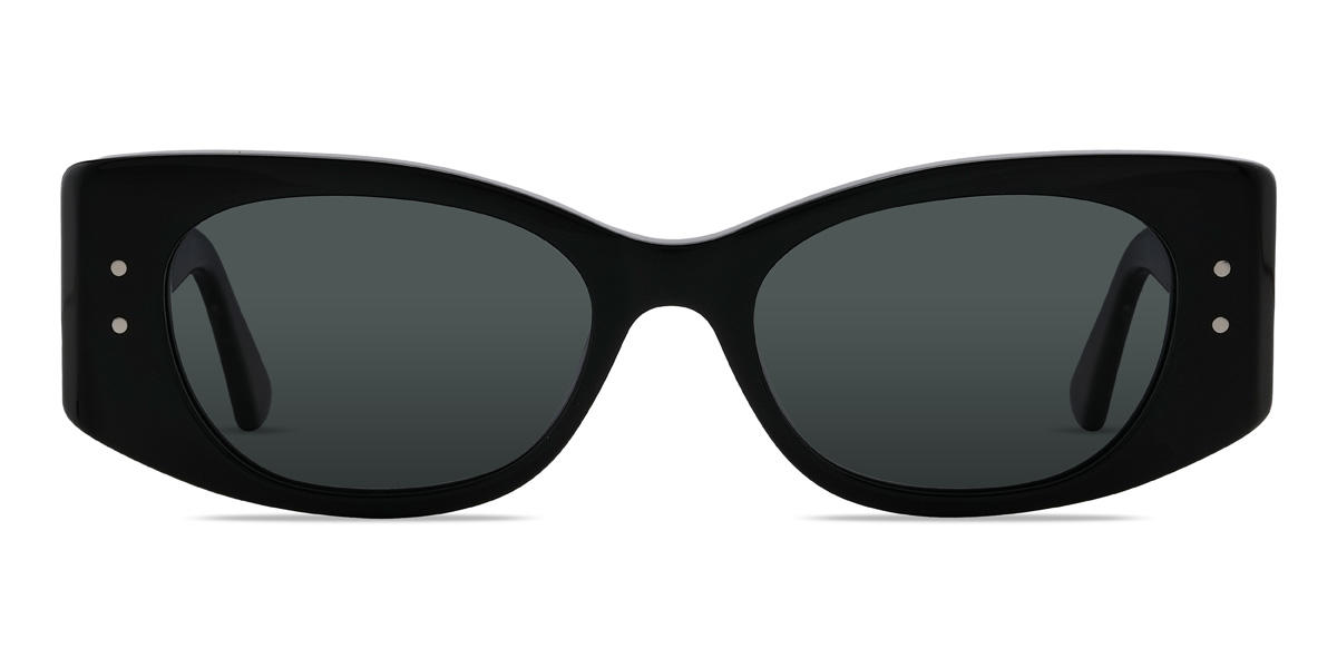 Black Grey Camdyn Glasses - Rectangle Sunglasses