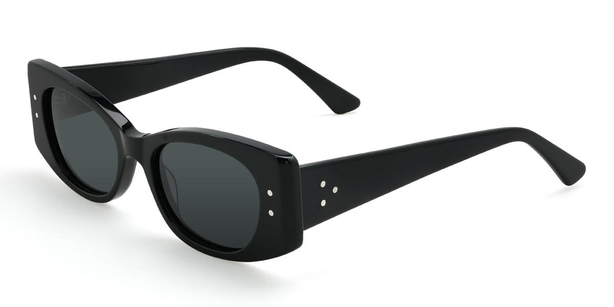 Black Grey Camdyn Glasses - Rectangle Sunglasses