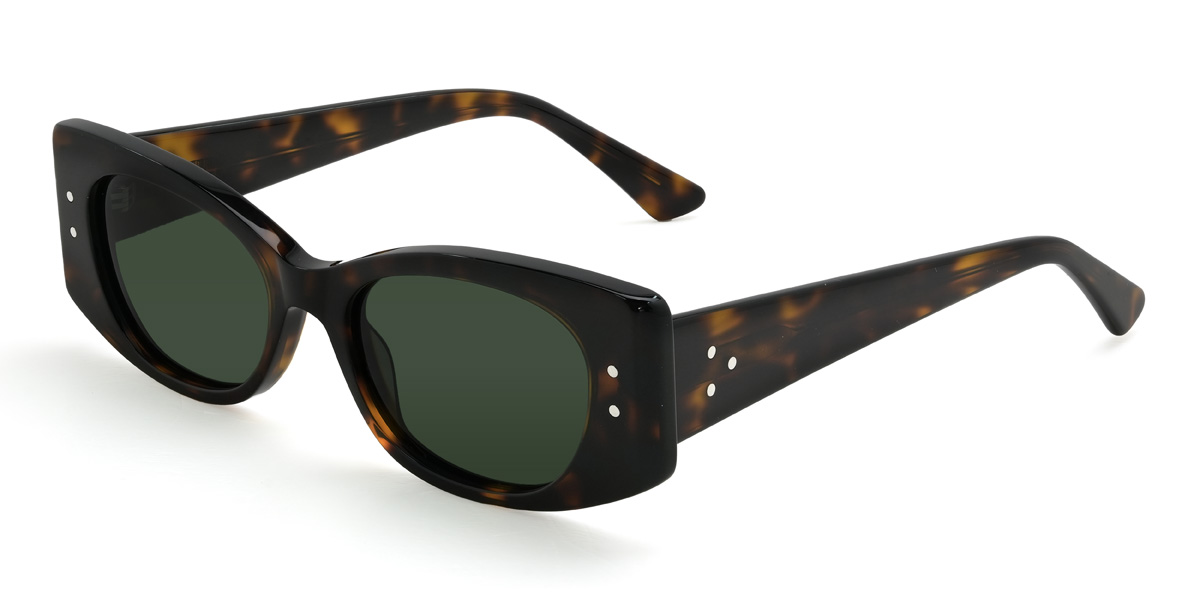 Teknősbéka sötétzöld Camdyn Szemüveg - Rectangle Sunglasses