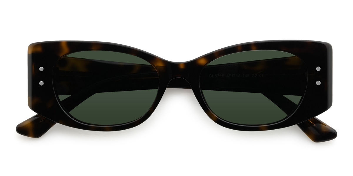 Teknősbéka sötétzöld Camdyn Szemüveg - Rectangle Sunglasses