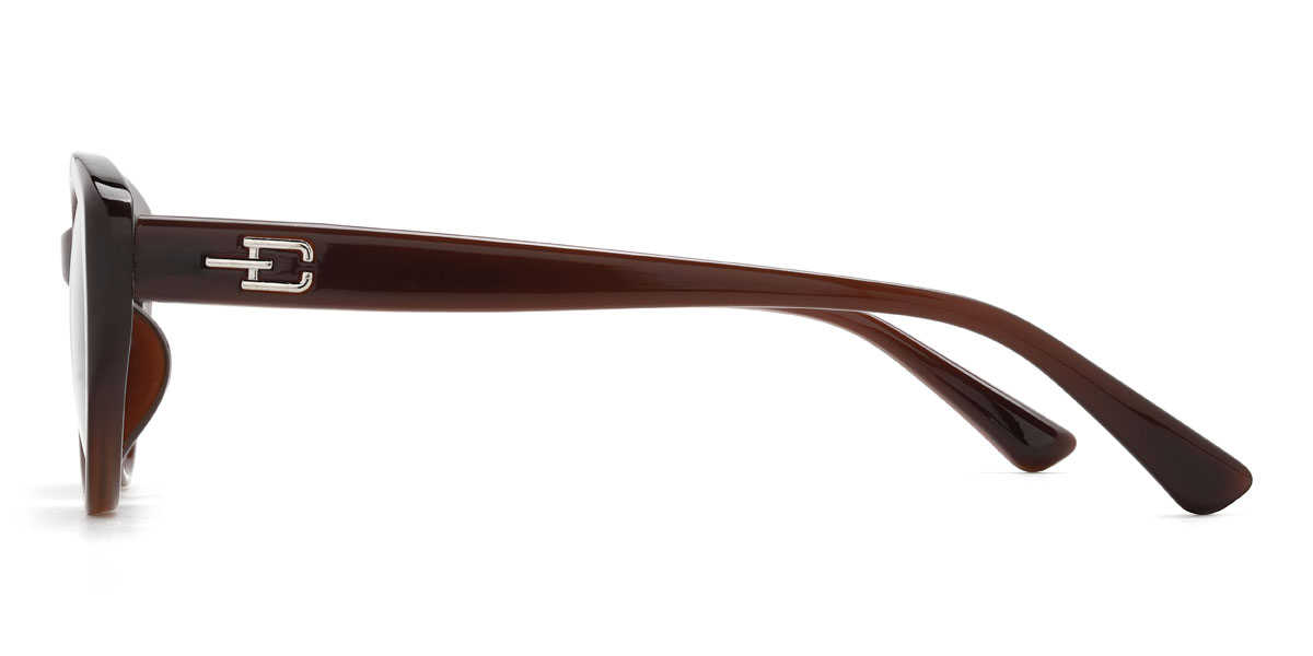 Marron Gris Yasmeen Lunettes - Cat Eye Sunglasses