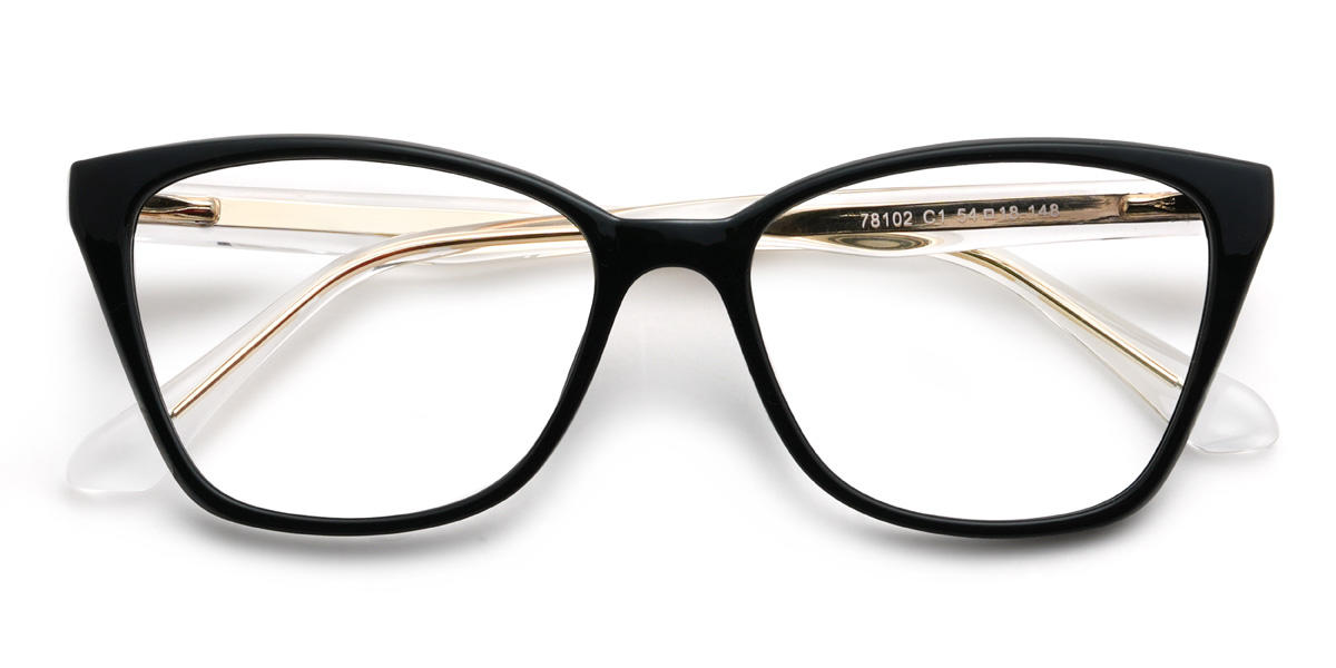 Black Kamilla Glasses - Cat Eye Glasses
