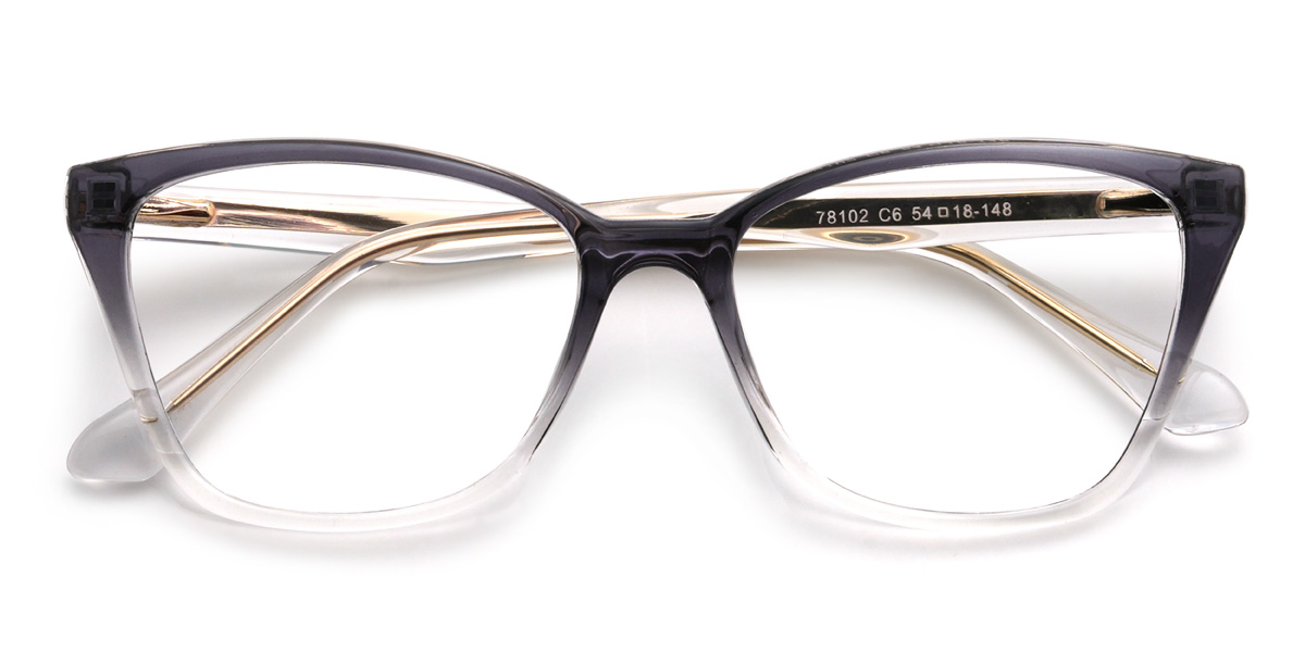Gradient Grey Kamilla Glasses - Cat Eye Glasses