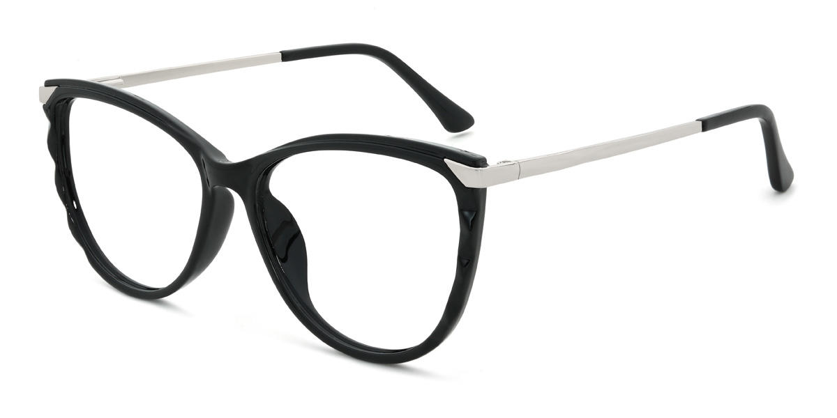 Black Marcella Glasses - Cat Eye Glasses