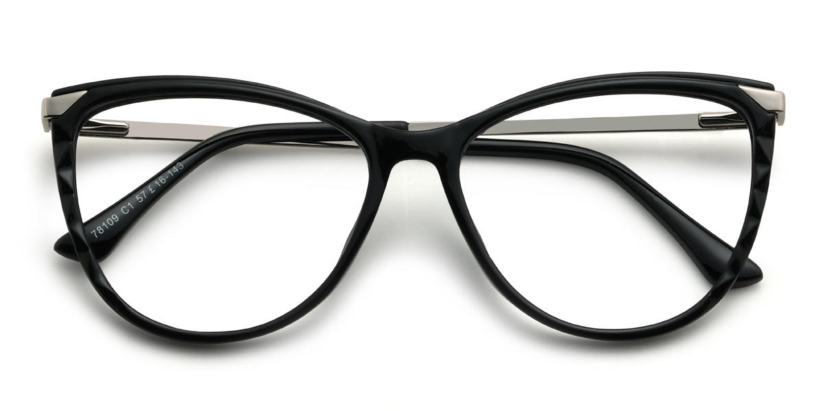 Black Marcella Glasses - Cat Eye Glasses