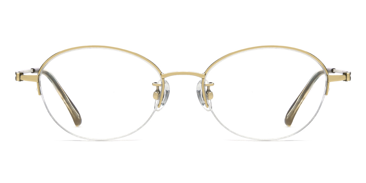 Gold Khamari - Oval Glasses