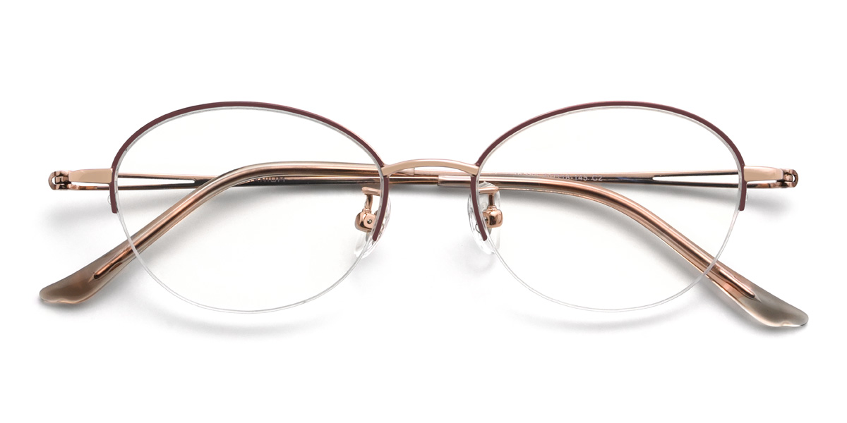 Brown Khamari Glasses - Oval Glasses