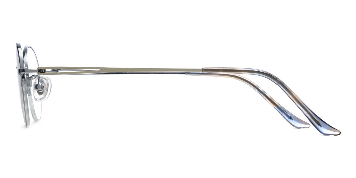 Silver Khamari Glasses - Oval Glasses