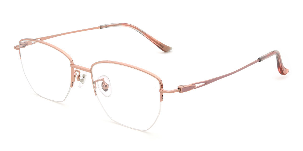Rose Gold Judson Glasses - Rectangle Glasses