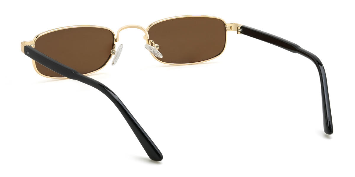 Gold Brown Raylee Glasses - Rectangle Sunglasses