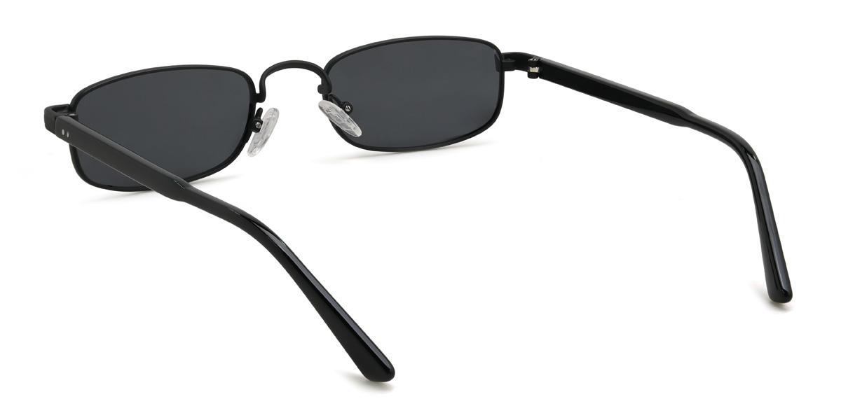 Negro Gris Raylee Gafas - Rectangle Sunglasses