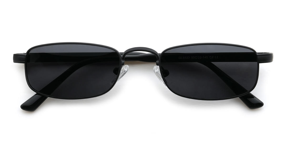 Negro Gris Raylee Gafas - Rectangle Sunglasses