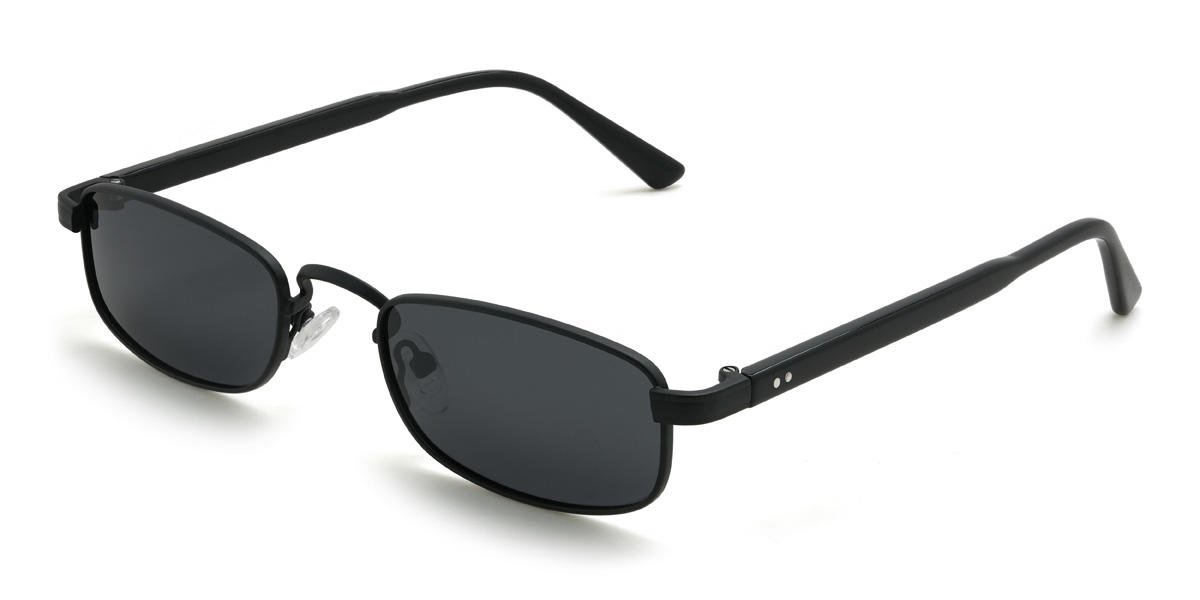 Negro Gris Raylee Gafas - Rectangle Sunglasses