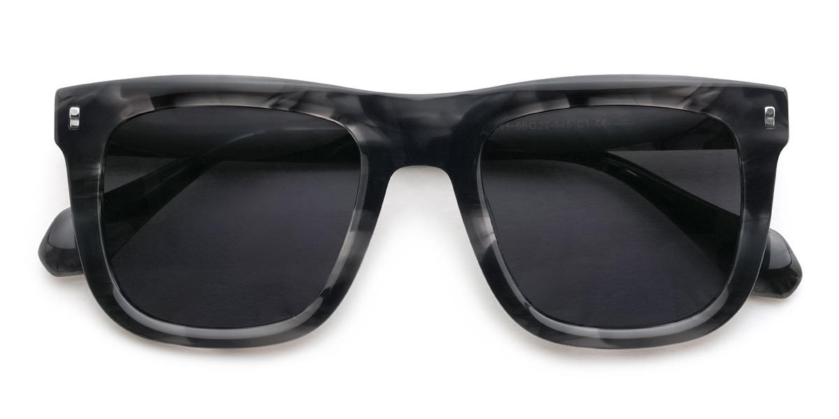 Fekete teknősbéka szürke Matheo Szemüveg - Square Sunglasses