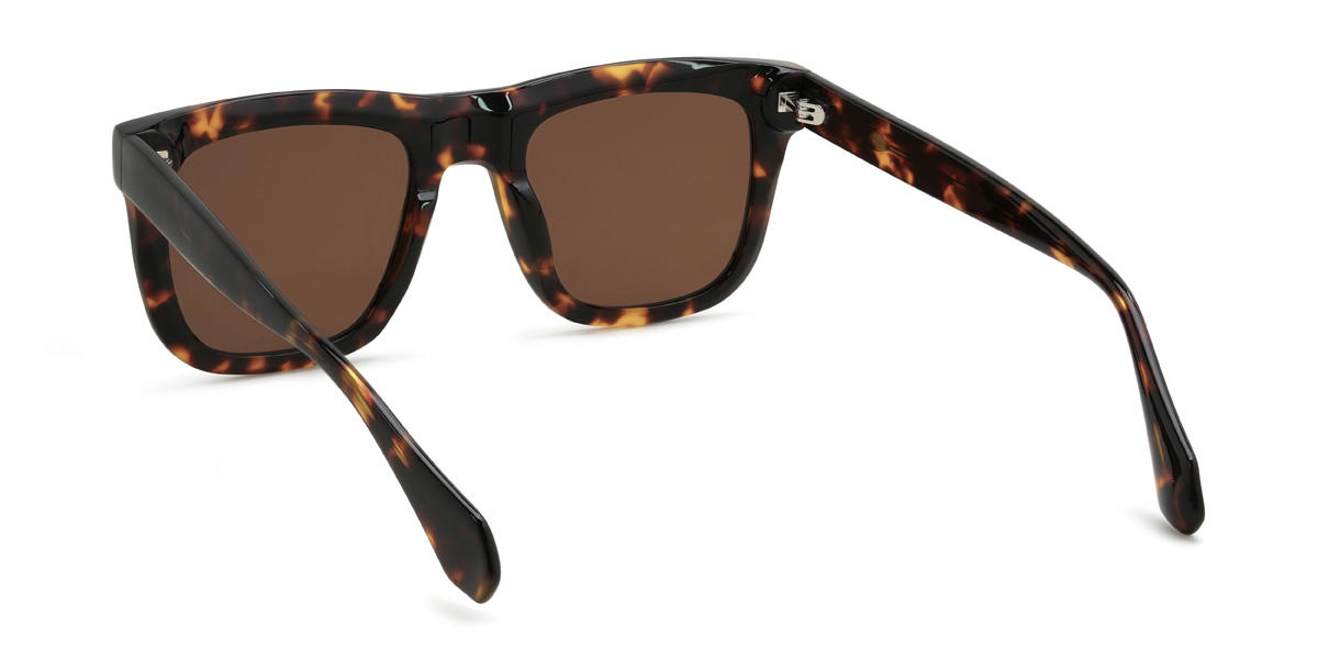 Tortoiseshell Brown Matheo Glasses - Square Sunglasses