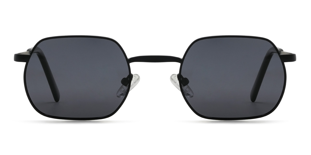 Schwarz Grau Zaynab - Rectangle Sunglasses