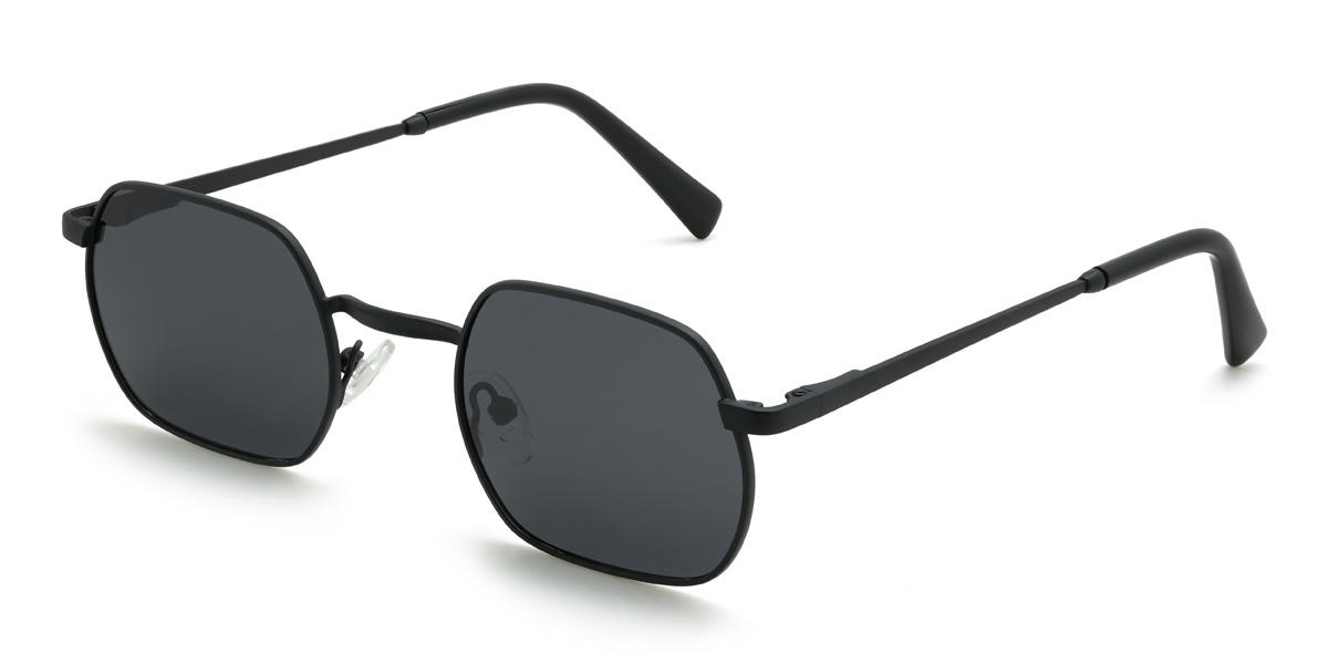 Schwarz Grau Zaynab Brille - Rectangle Sunglasses