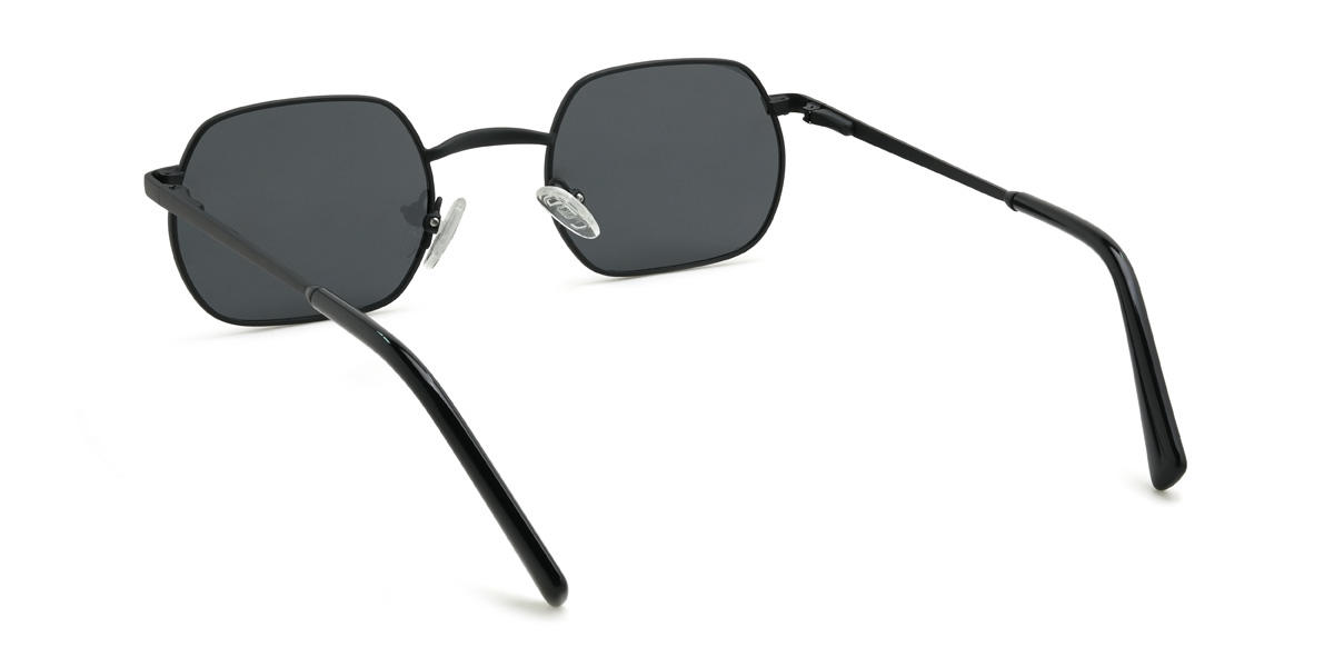 Schwarz Grau Zaynab Brille - Rectangle Sunglasses