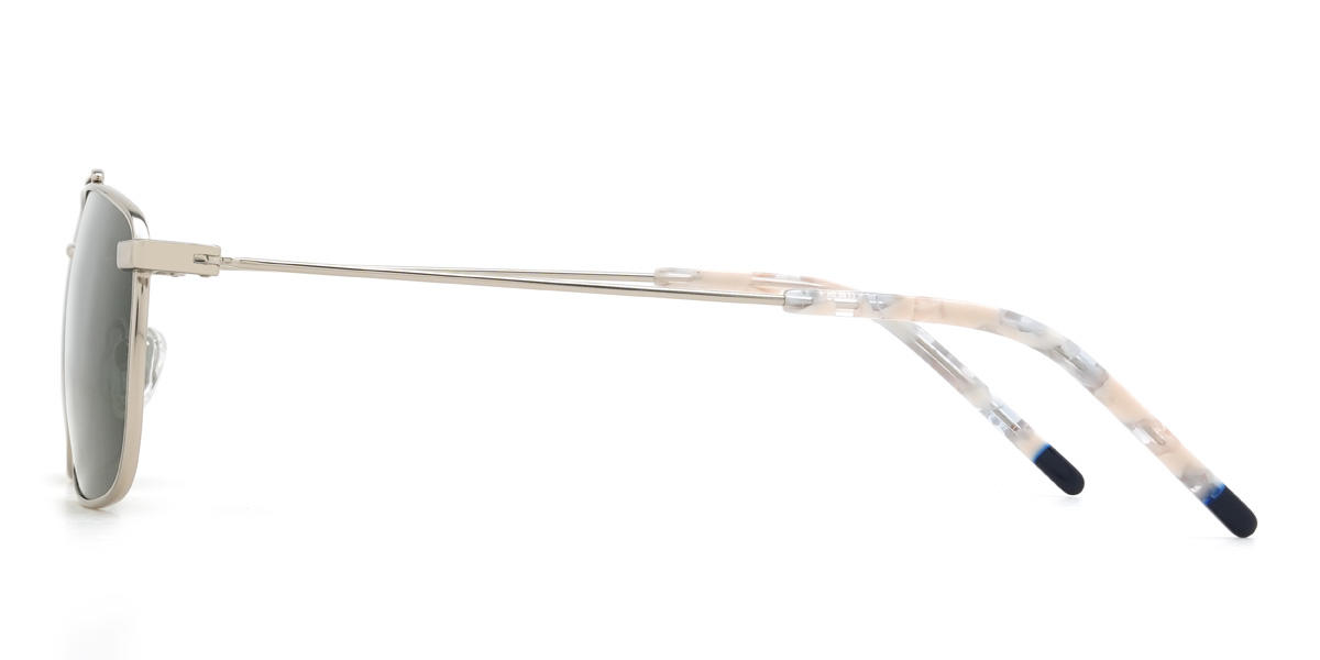 Argent Vert foncé Emberlee Lunettes - Aviator Sunglasses