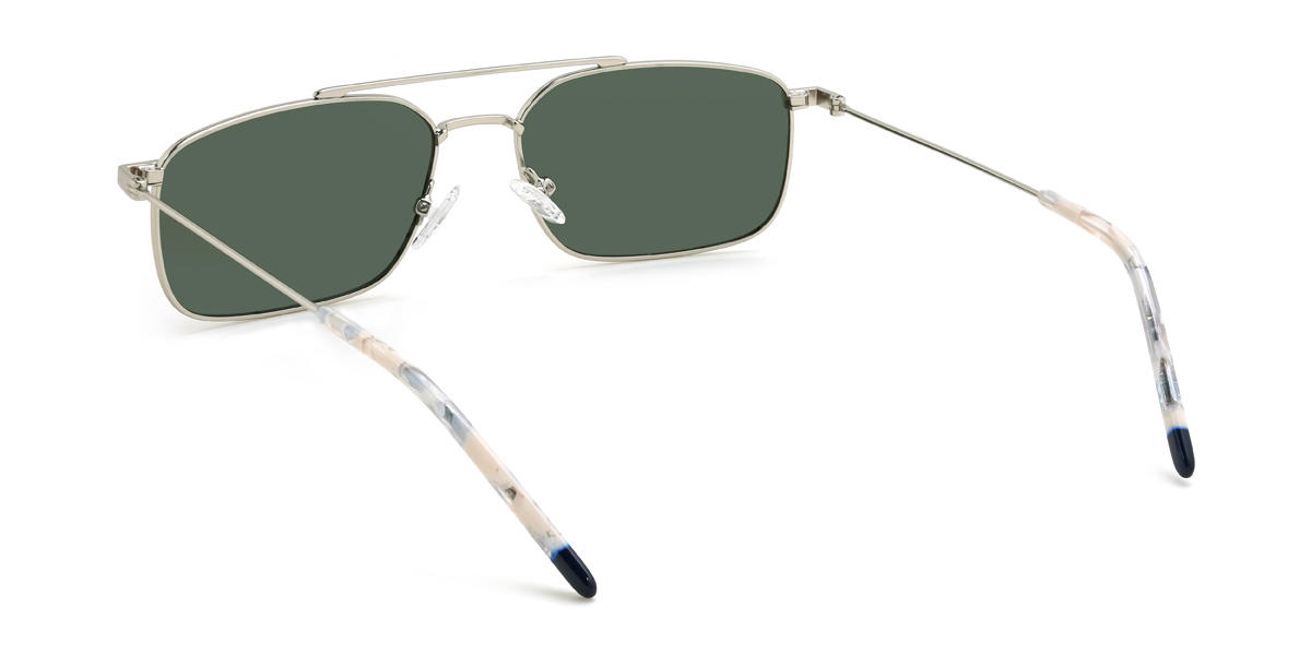 Argent Vert foncé Emberlee Lunettes - Aviator Sunglasses
