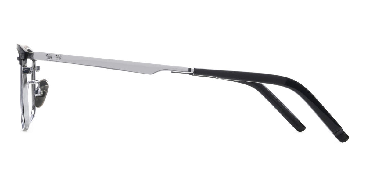 Black Silver Xolani Glasses - Rectangle Glasses