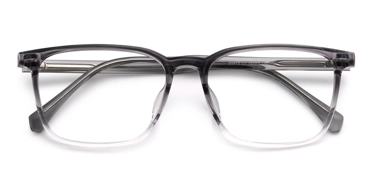Gradient Grey Nazir Glasses - Rectangle Glasses