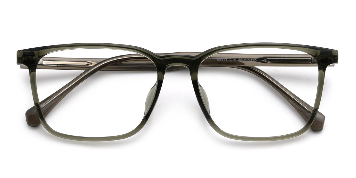 Olive Green Nazir Glasses - Rectangle Glasses