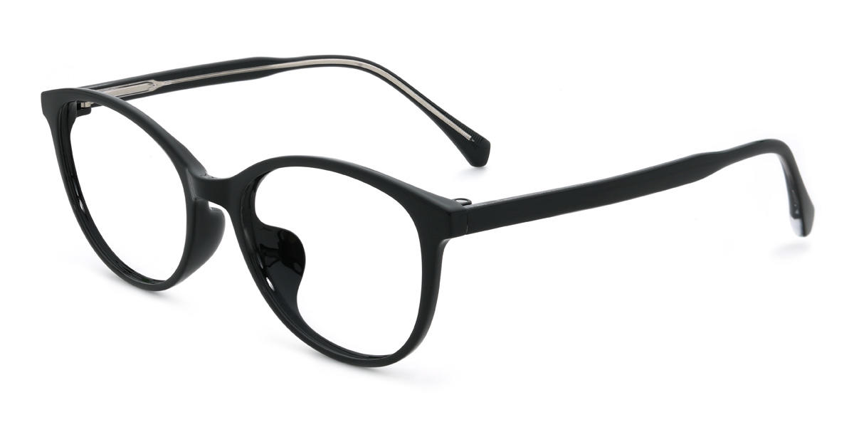 Black Lailani Glasses - Oval Glasses