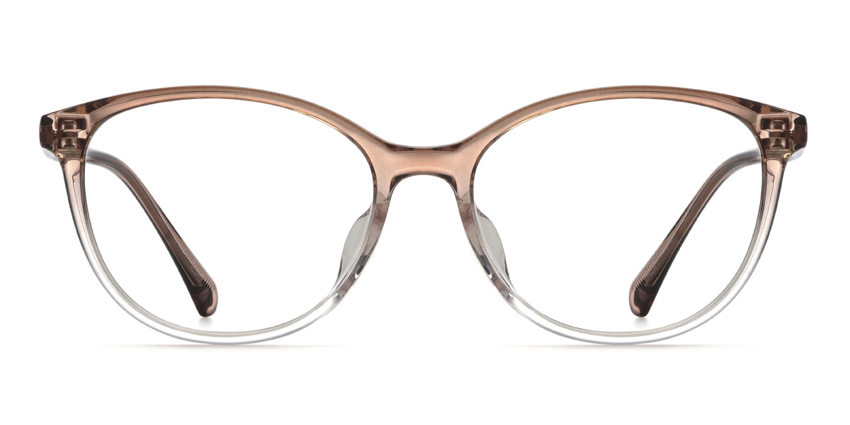 Gradient Brown Lailani - Oval Glasses