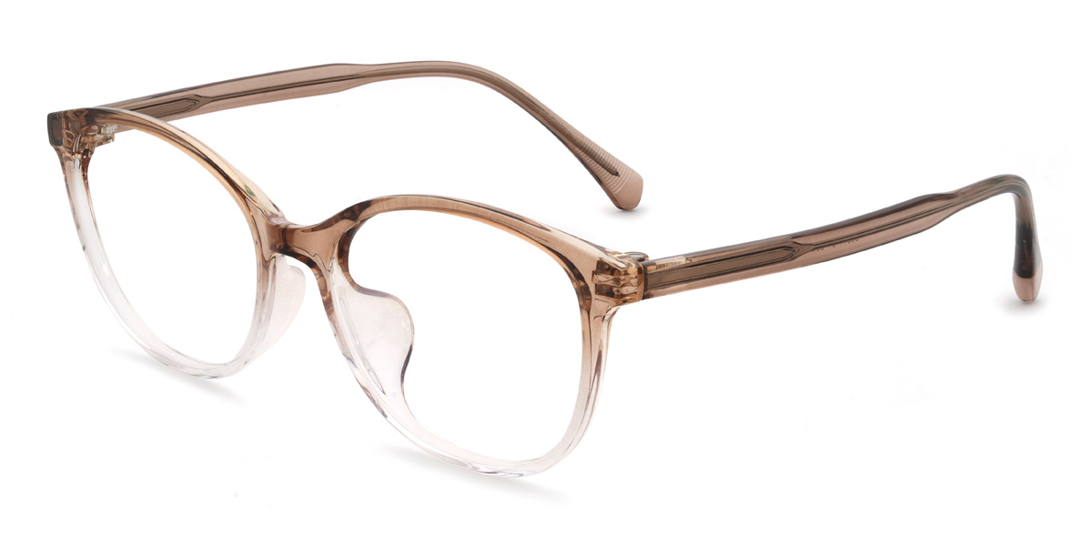 Gradient Brown Lailani Glasses - Oval Glasses