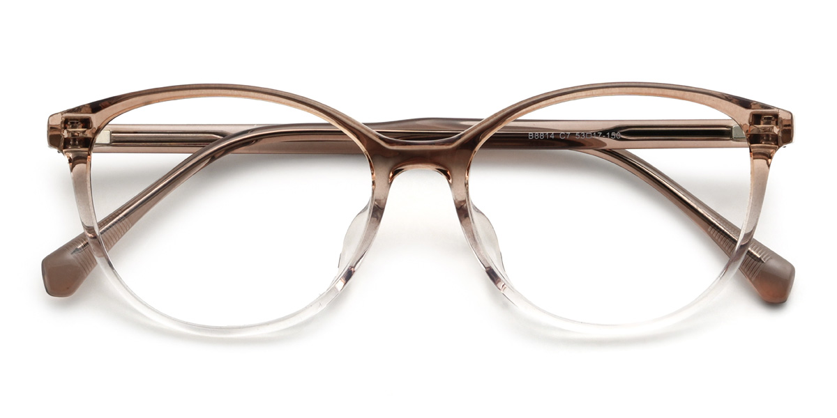Gradient Brown Lailani Glasses - Oval Glasses