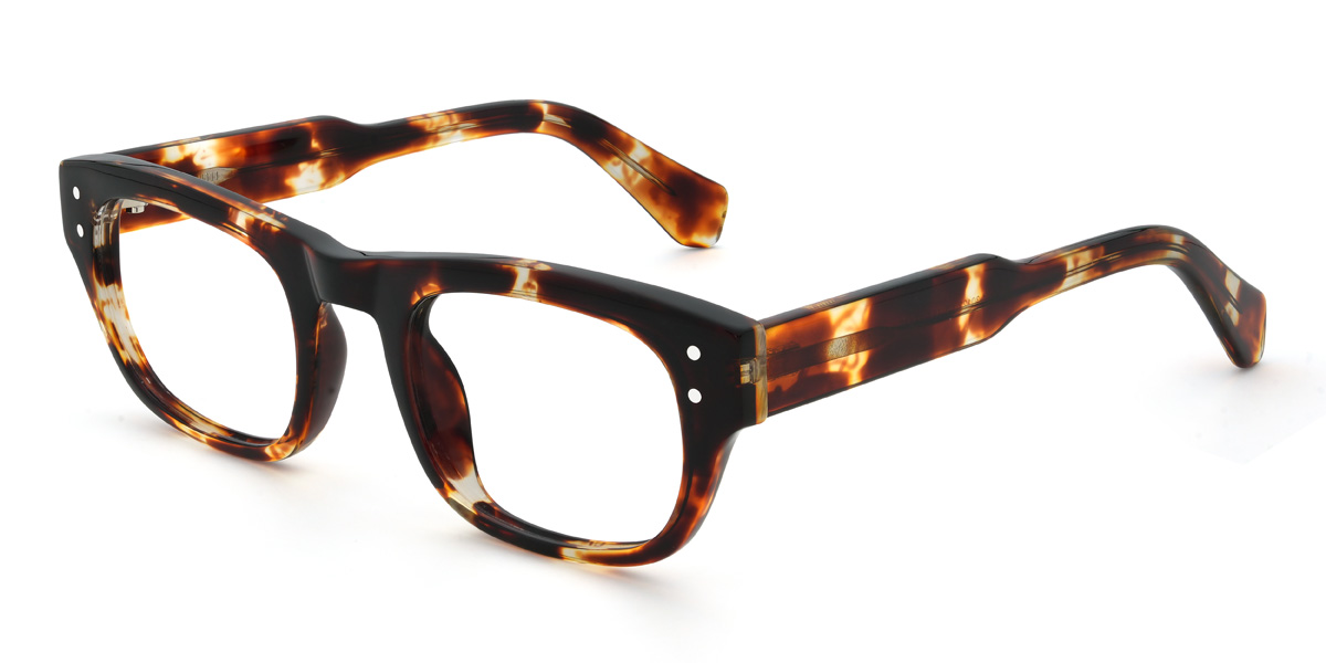 Tortoiseshell Elowen Glasses - Rectangle Glasses