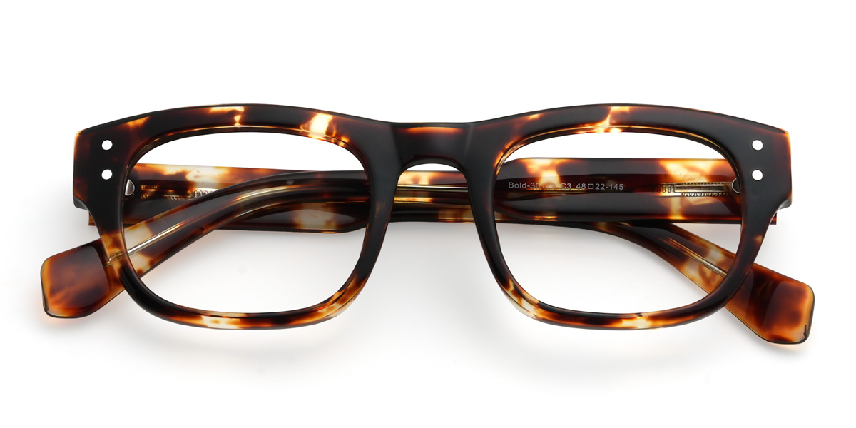Tortoiseshell Elowen Glasses - Rectangle Glasses