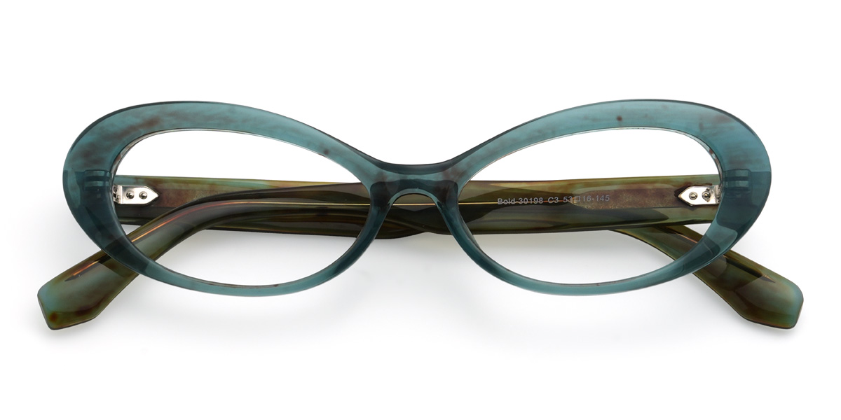 Mint Blue Katerina Glasses - Cat Eye Glasses