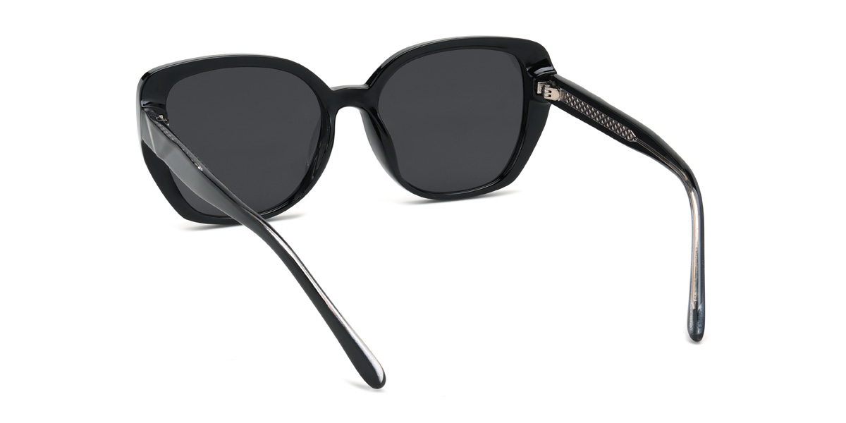 Noir Gris Fathima Lunettes - Square Sunglasses