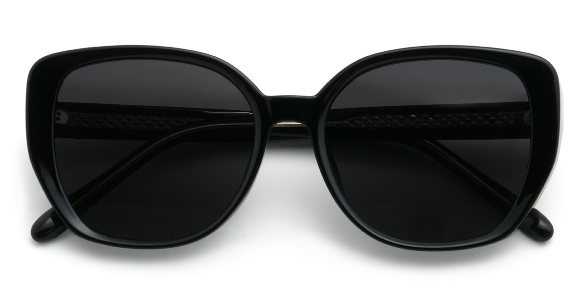 Noir Gris Fathima Lunettes - Square Sunglasses