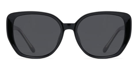 Black Grey Fathima - Square Sunglasses
