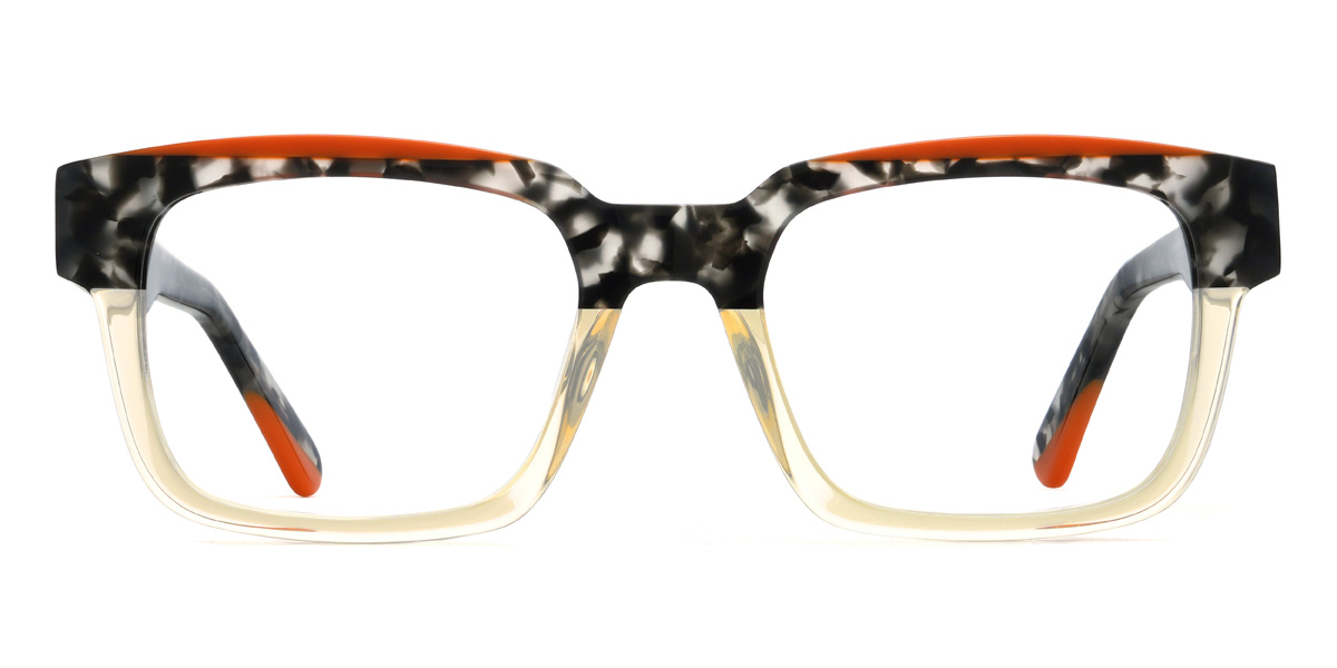 Black Tortoiseshell Yellow Loyalty - Rectangle Glasses