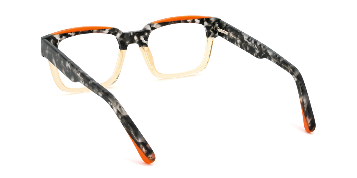Black Tortoiseshell Yellow Loyalty Glasses - Rectangle Glasses