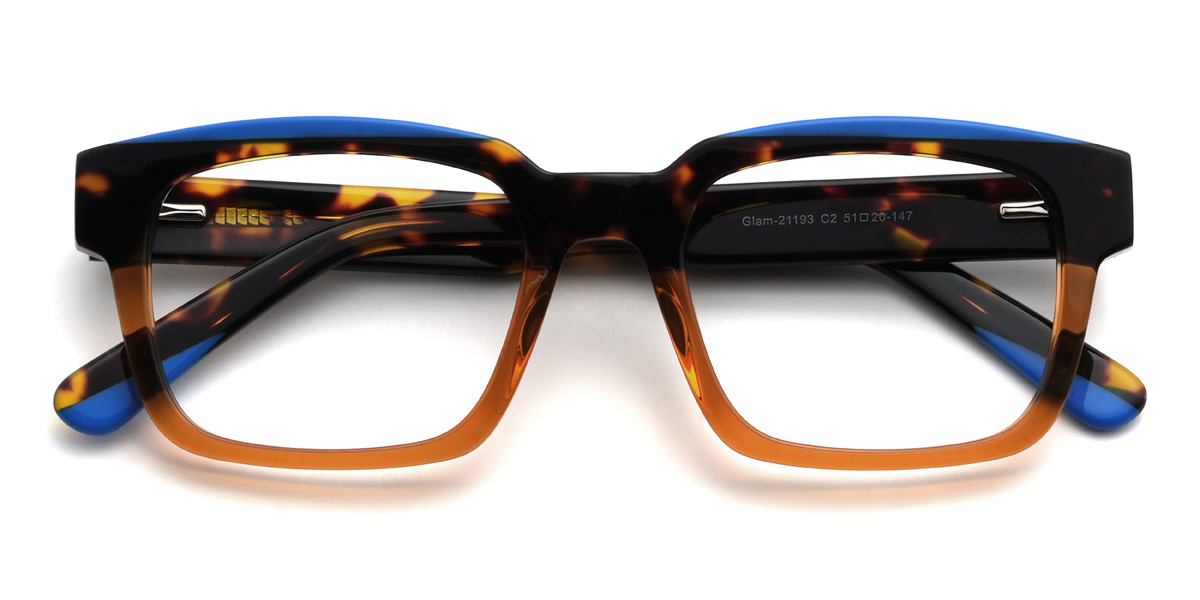 Orange Tortoiseshell Loyalty Glasses - Rectangle Glasses