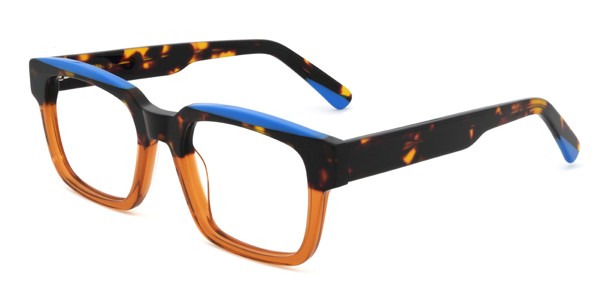 Orange Tortoiseshell Loyalty Glasses - Rectangle Glasses
