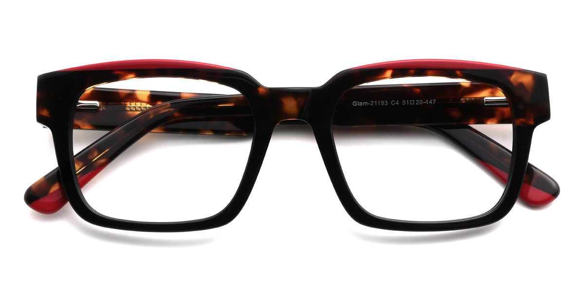 Black Tortoiseshell Loyalty Glasses - Rectangle Glasses