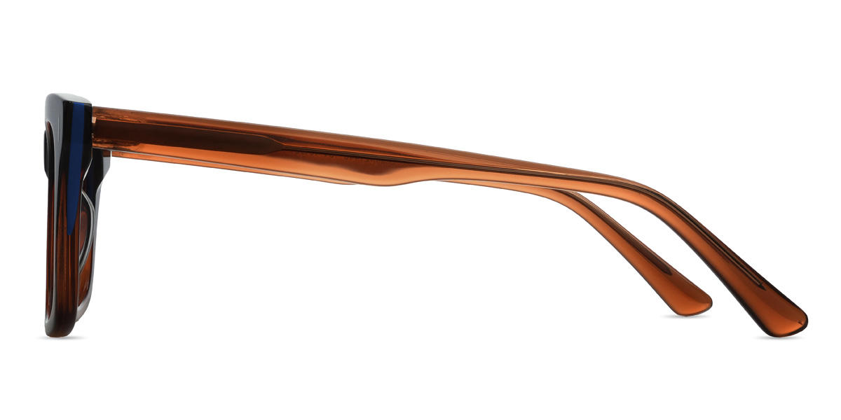 Brown Orange Dalilah Glasses - Rectangle Glasses