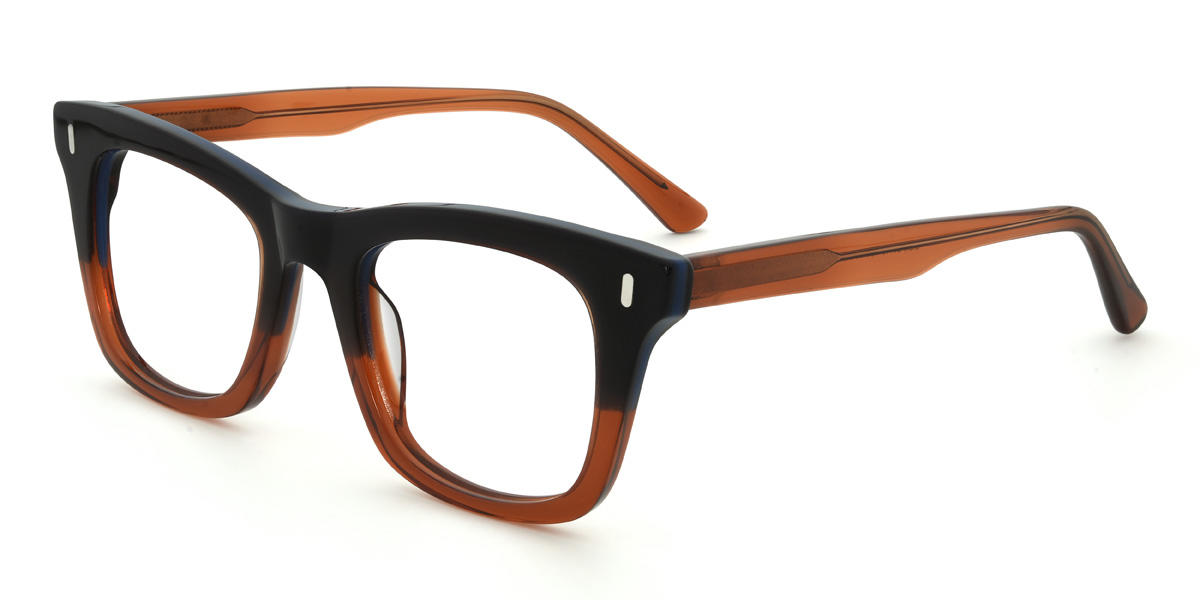 Brown Orange Dalilah Glasses - Rectangle Glasses