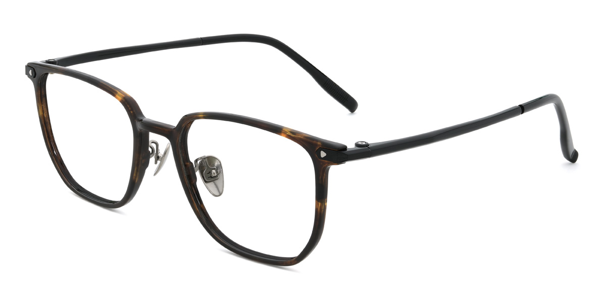 Tortoiseshell Jasiel Glasses - Rectangle Glasses