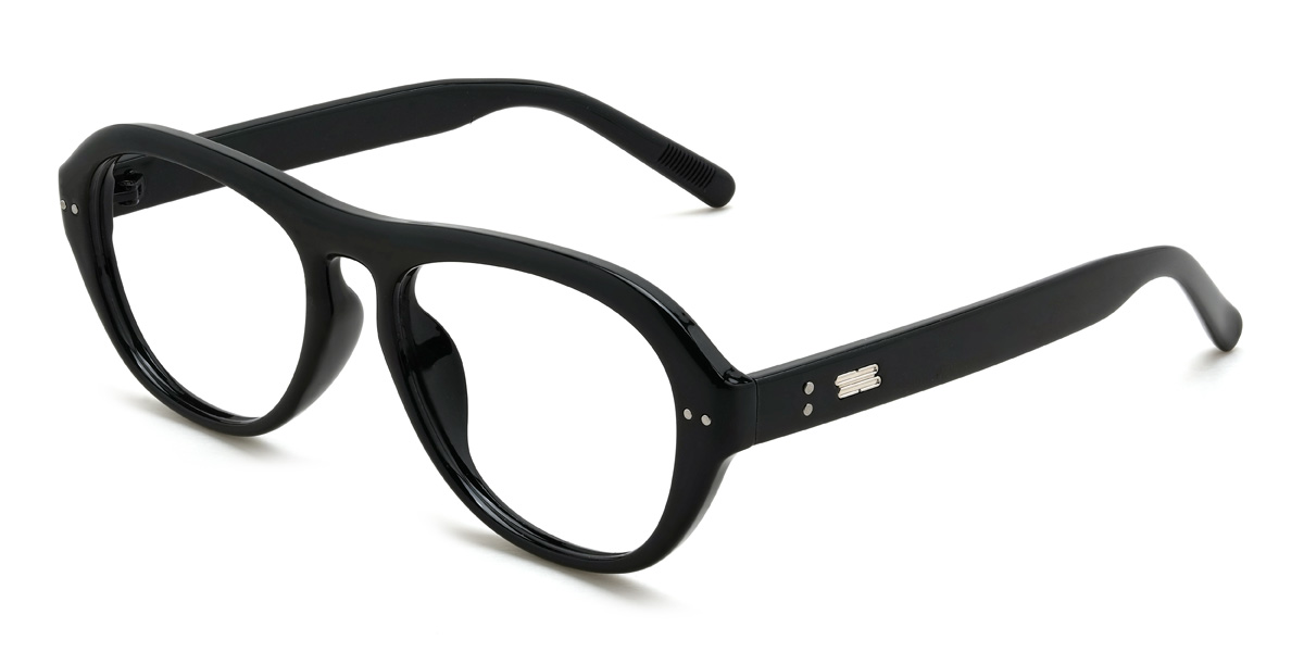 Black Kamdyn Glasses - Oval Glasses