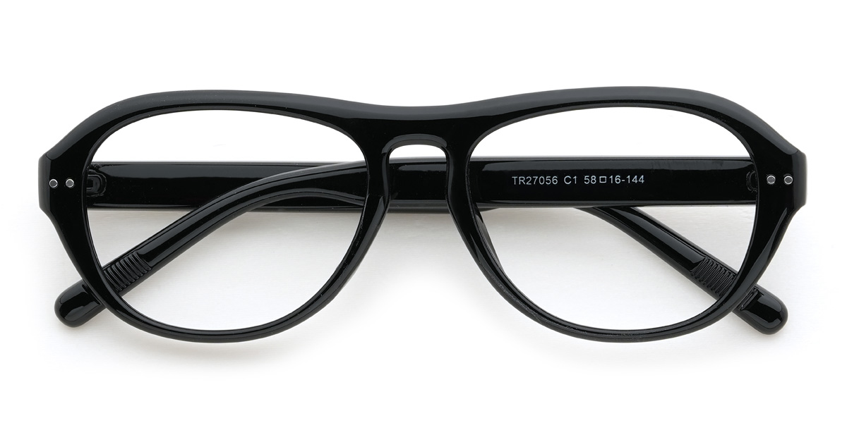 Black Kamdyn Glasses - Oval Glasses
