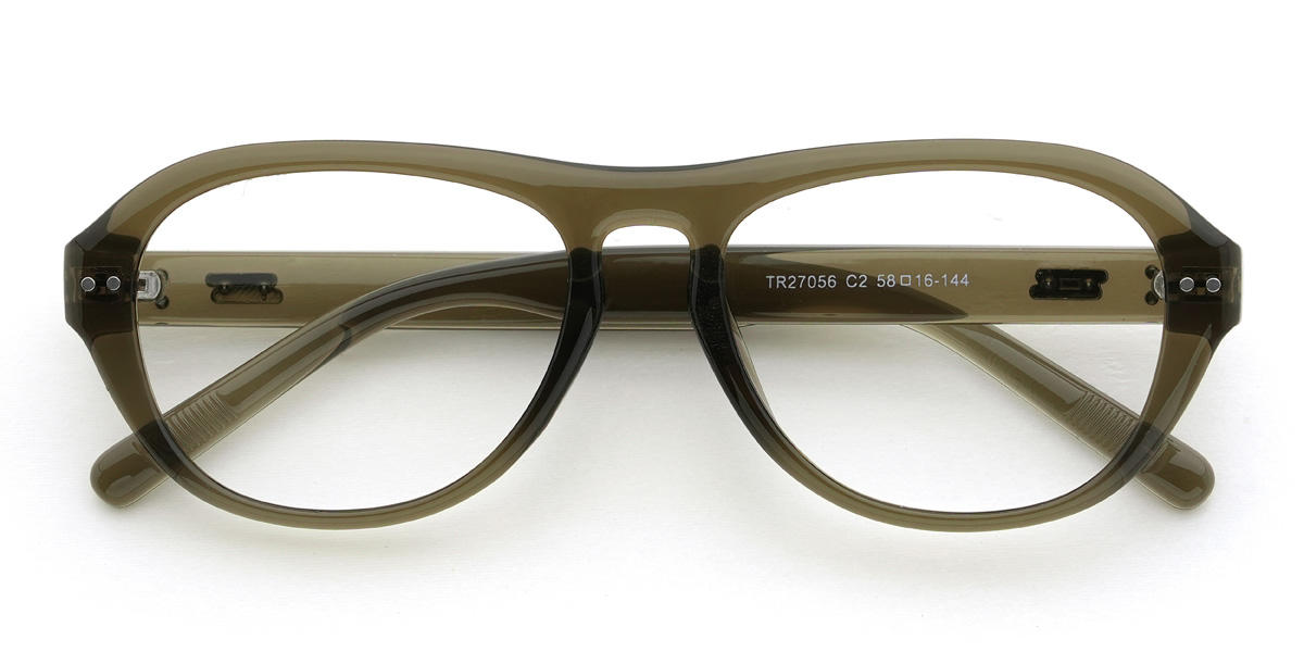 Olive Green Kamdyn Glasses - Oval Glasses