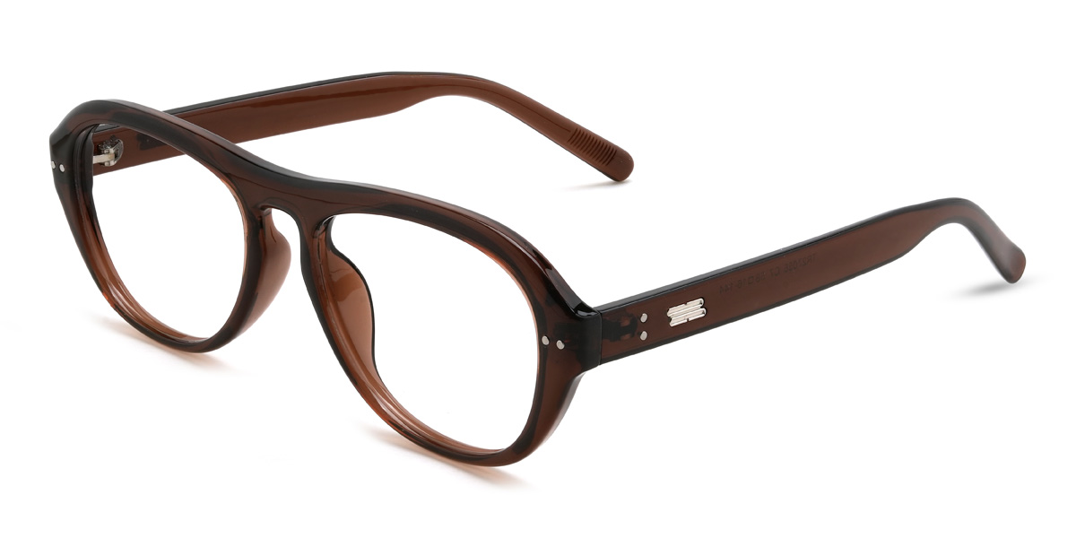 Brown Kamdyn Glasses - Oval Glasses