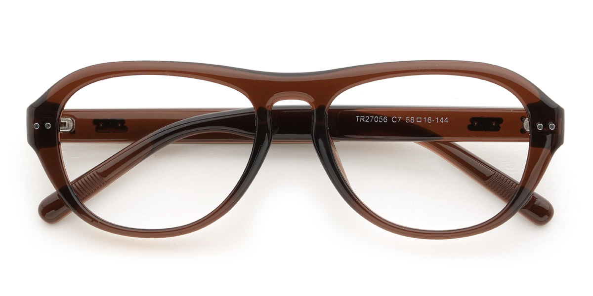 Brown Kamdyn Glasses - Oval Glasses